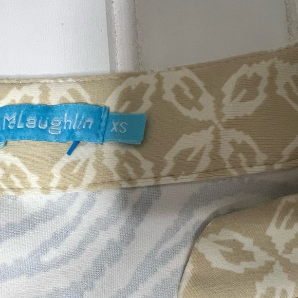 J. McLaughlin Lola Animal Zebra Print Dress 3/4 Sleeve V-Neck Catalina Cloth XS - Picture 2 of 3